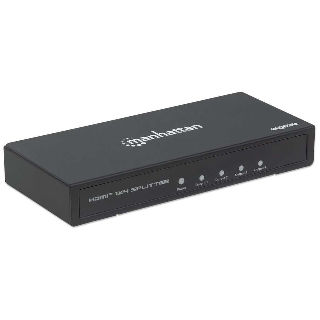 Video Splitter Manhattan 207805, HDMI, 4x HDMI, Negro