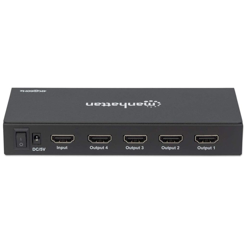 Video Splitter Manhattan 207805, HDMI, 4x HDMI, Negro