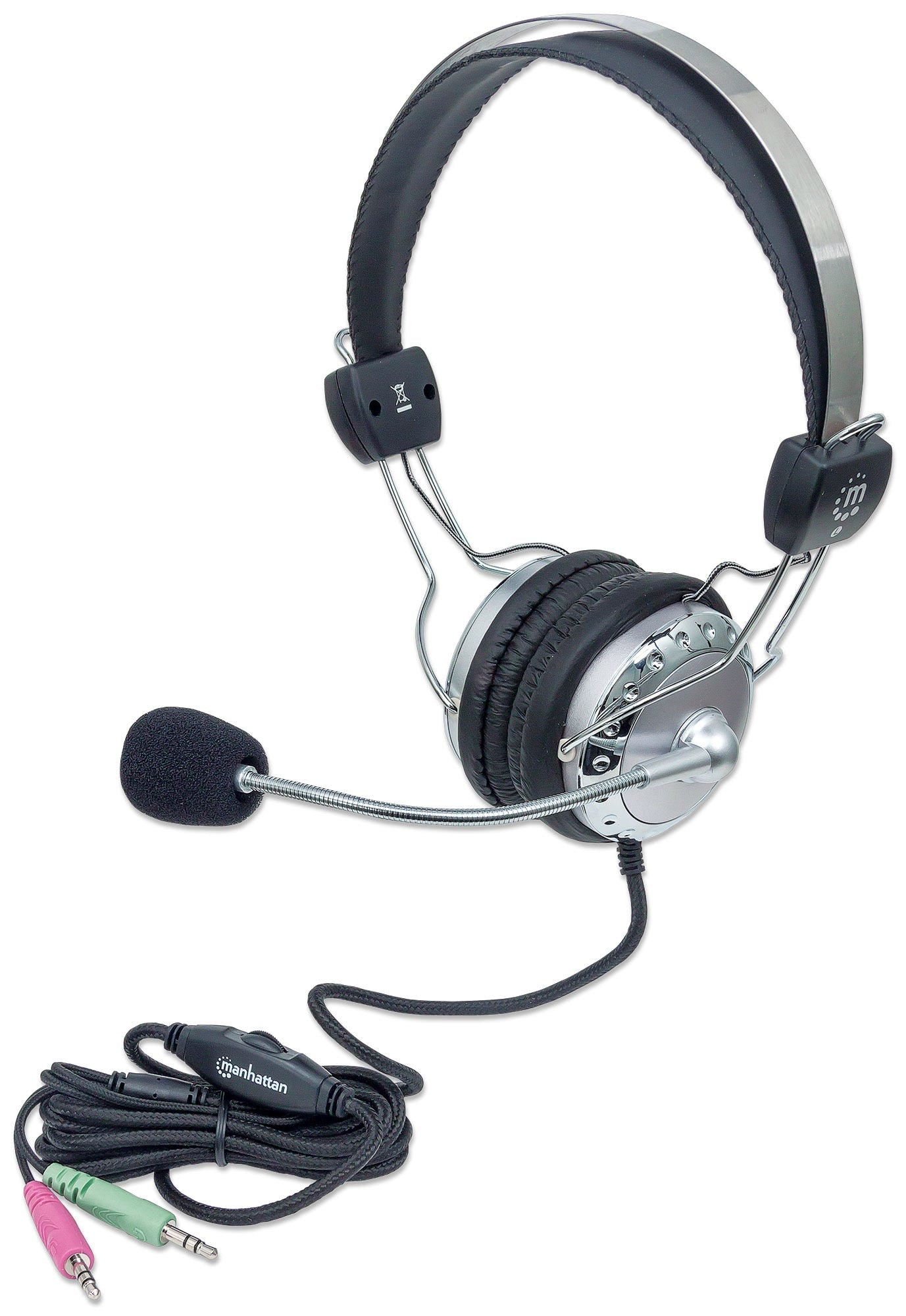 INTRACOM AUDIFONOS DIADEMA ERGONOMICA PERP MICROFONO CONTROL DE VOLUMEN 3.5MM