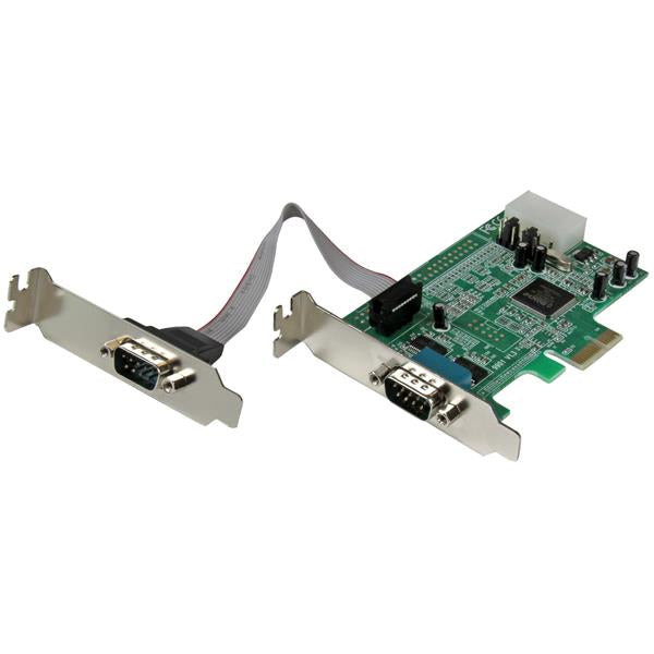 STARTECH CONSIG TARJETA ADAPTADOR PCI EXPRESS CTLR PERFIL BAJO 2 PUERTOS SERIALES .