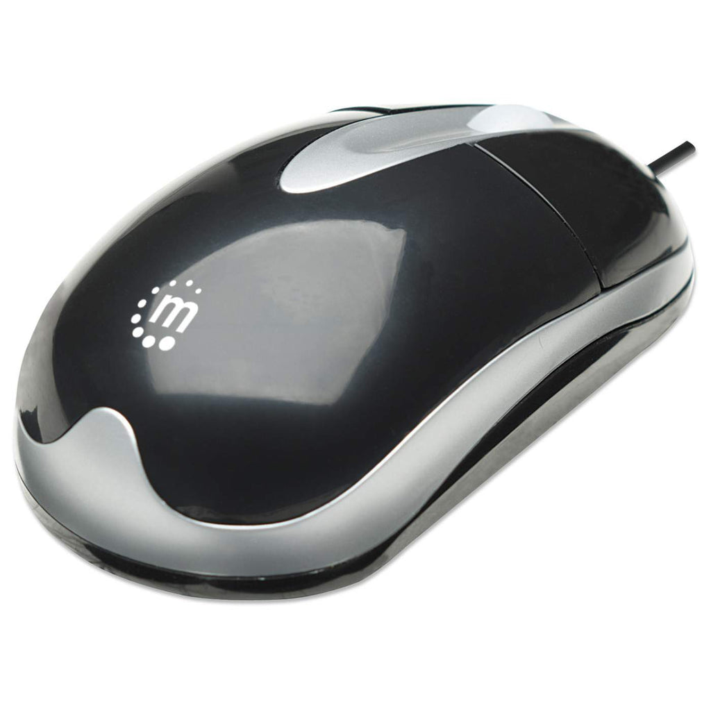 Mouse óptico clásico MH3 Manhattan, Alámbrico, 1000DPI, USB