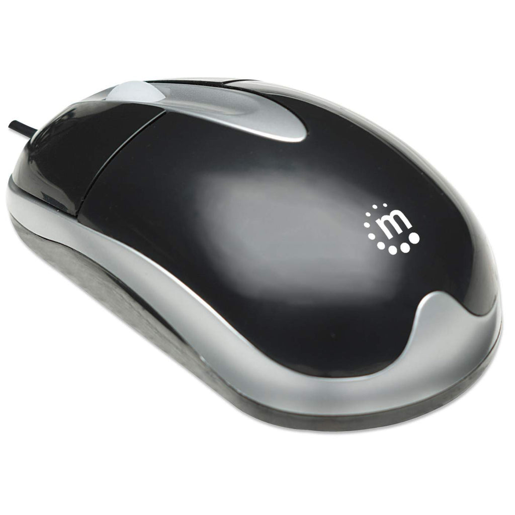 Mouse óptico clásico MH3 Manhattan, Alámbrico, 1000DPI, USB