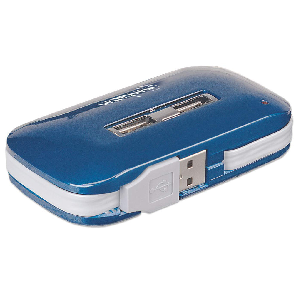 INTRACOM HUB USB V2.0 7 PTOS AZUL CON PERP FUENTE.