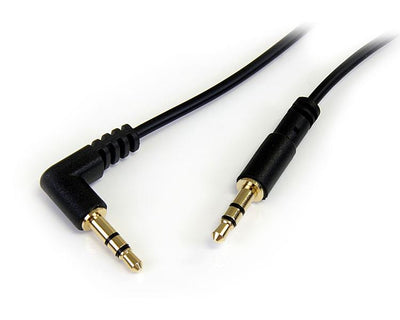 STARTECH CONSIG CABLE DELGADO 91CM AUDIO MINI CABL JACK 3.5MM ANGULO DERECHO MACHO .