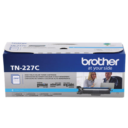 TN227C Tóner Brother Alto Rendimiento Cian, 2300 Páginas