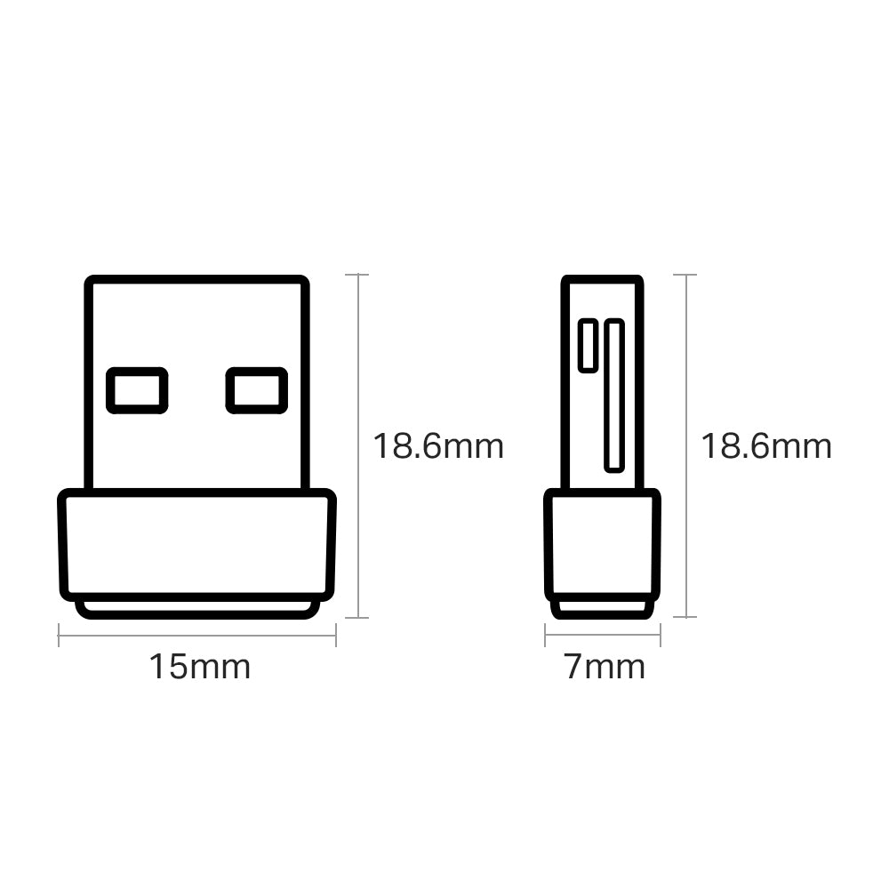 Adaptador de Red TP-Link USB Archer T2U Nano, Inalámbrico, WLAN, 633 Mbit/s, 2.4/5GHz