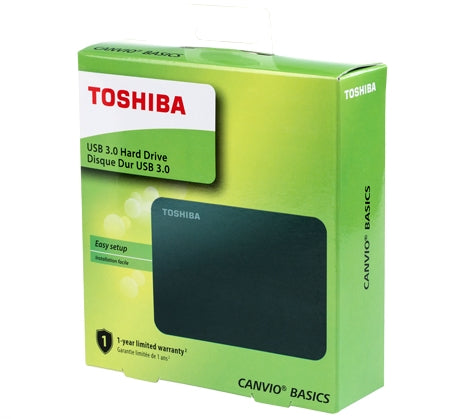 HDTB440XK3CA Disco Duro Externo Toshiba Canvio Basics 2.5", 4TB, USB, Negro - para Mac/PC