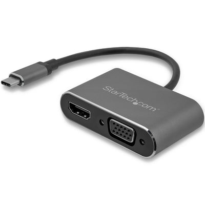 STARTECH CONSIG ADAPTADOR USB-C A VGA Y HDMI CABL 2EN1 4K 30HZ GRIS ESPACIAL