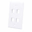 TAPA DE PARED FACEPLATE PLACA PANL 4 PUERTOS BLANCO