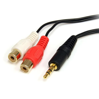 STARTECH CONSIG CABLE 1.8M AUDIO ESTEREO MINI CABL JACK 3.5MM MACHO A RCA HEMBRA .