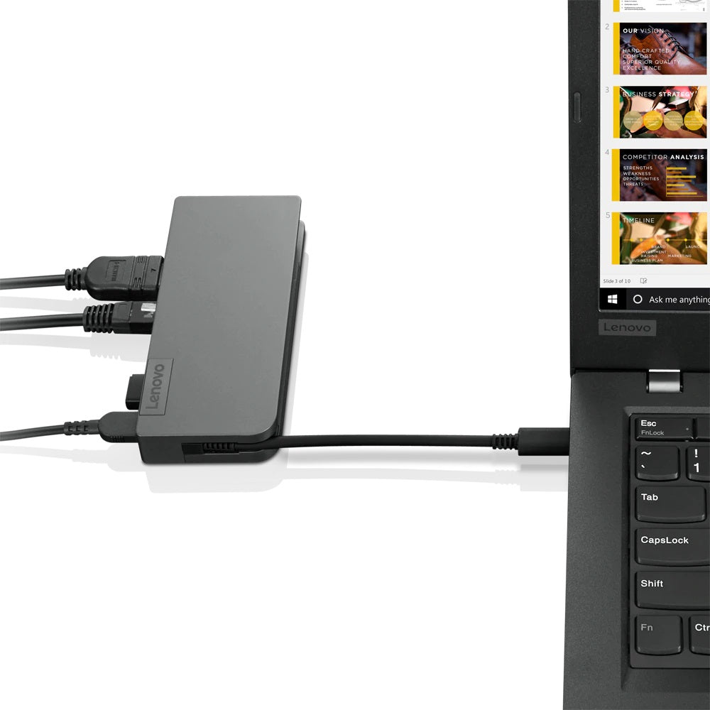 Docking Station Lenovo 4X90S92381 USB-C, 1x USB 3.0, 1x USB 2.0, 1x HDMI, 1x VGA, 1x RJ-45, Negro