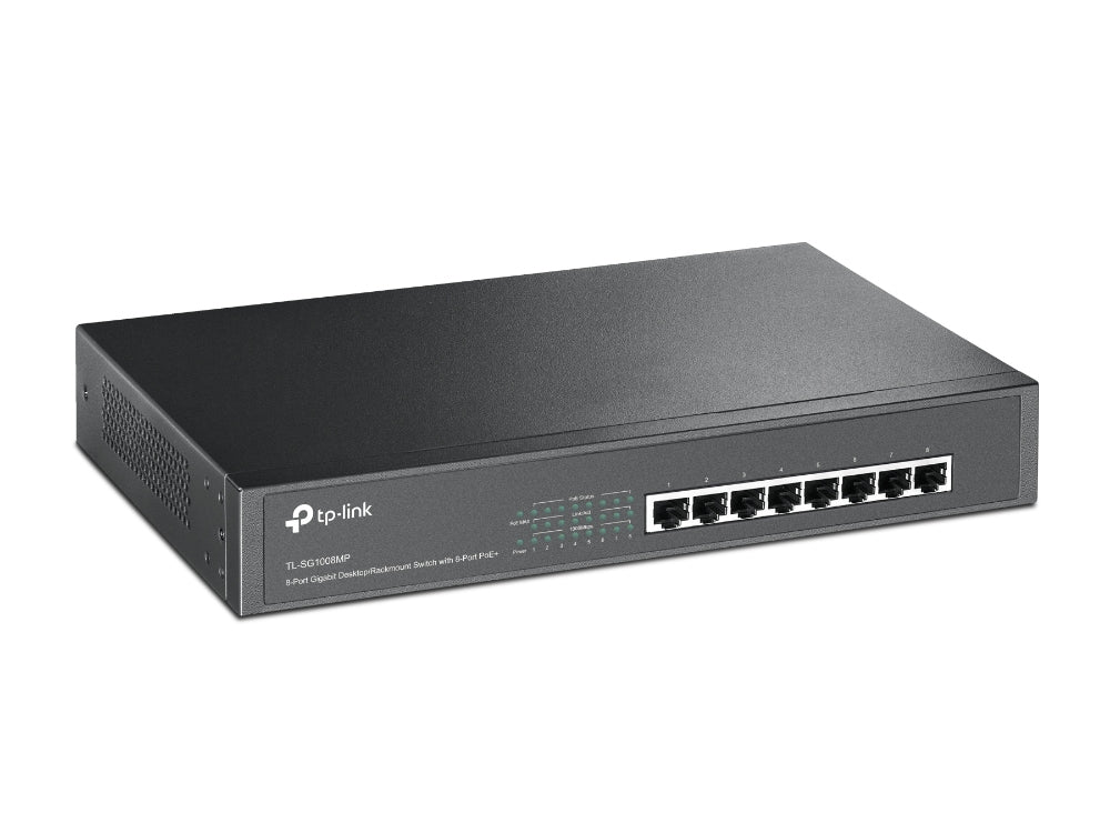 TP-LINK SWITCH GIGABIT DE 8 PTOS POE DEPERP 124W PARA RACK 13IN.CAJA DE ACERO