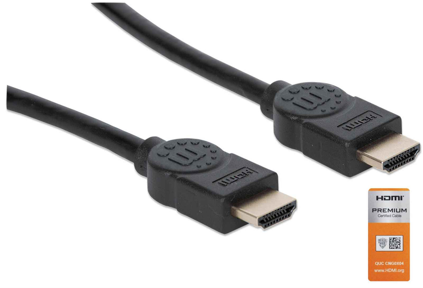 Cable Certificado Premium Manhattan 355353, HDMI 2.0 Macho - HDMI 2.0 Macho, 4K, 60Hz, 3 Metros, Negro