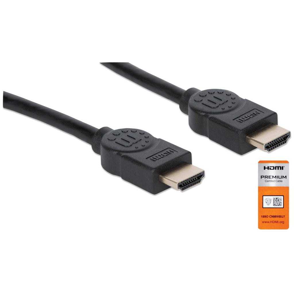 Cable Certificado Premium Manhattan 355377, HDMI Macho - HDMI Macho, 4K, 60Hz, 9 Metros, Negro