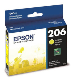 T206420-AL Cartucho Epson T206 Amarillo, 200 Páginas