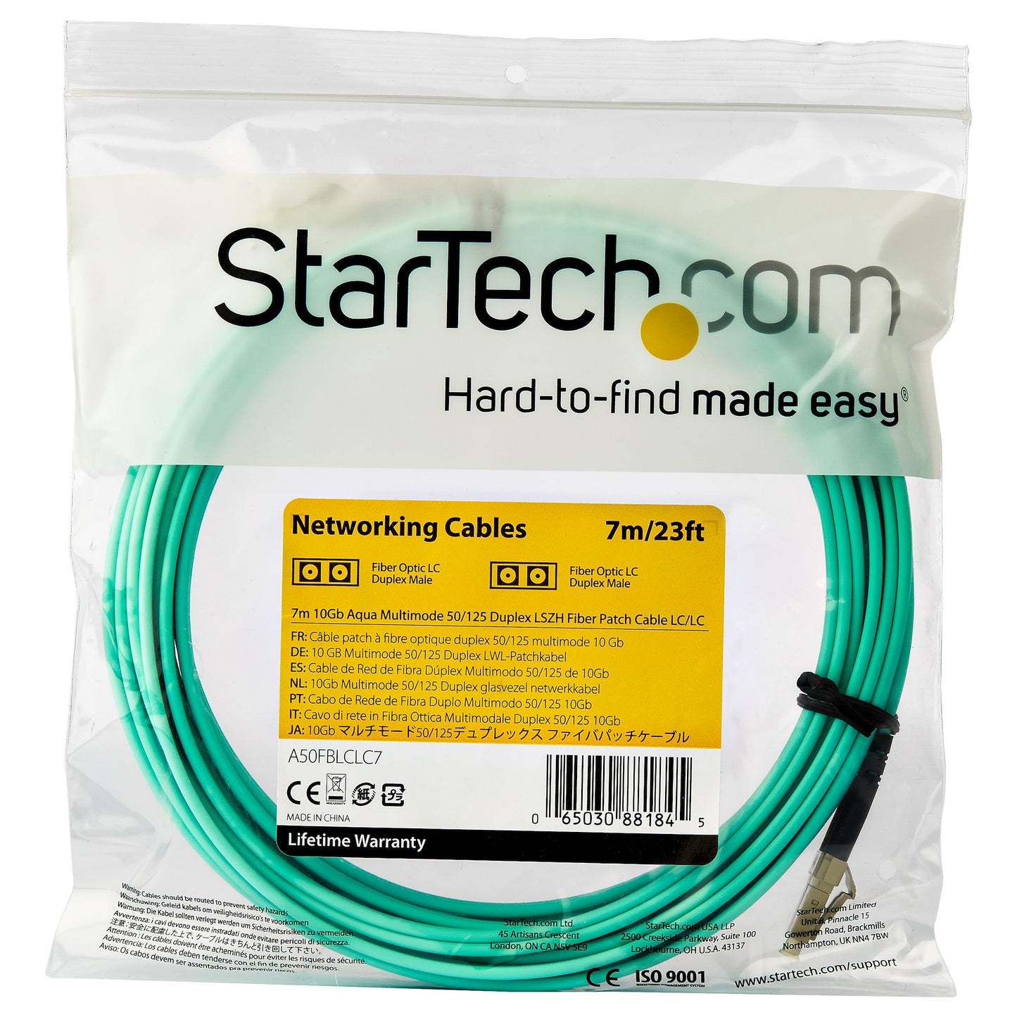 STARTECH CONSIG CABLE DE 7 M DE FIBRA OPTICA CABL AGUAMARINA LC A LC 50 125