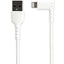 STARTECH CONSIG CABLE ACODADO USB A LIGHTNING CPNT PARA IPHONE DE 1M - MFI - BLANCO