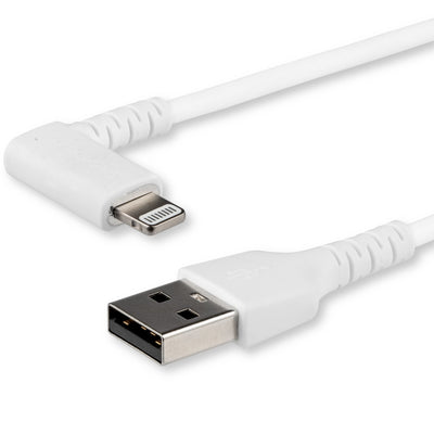 STARTECH CONSIG CABLE ACODADO USB A LIGHTNING CPNT PARA IPHONE DE 1M - MFI - BLANCO