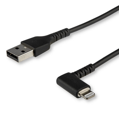 STARTECH CONSIG CABLE ACODADO USB A LIGHTNING STND PARA IPHONE DE 2M - MFI - NEGRO