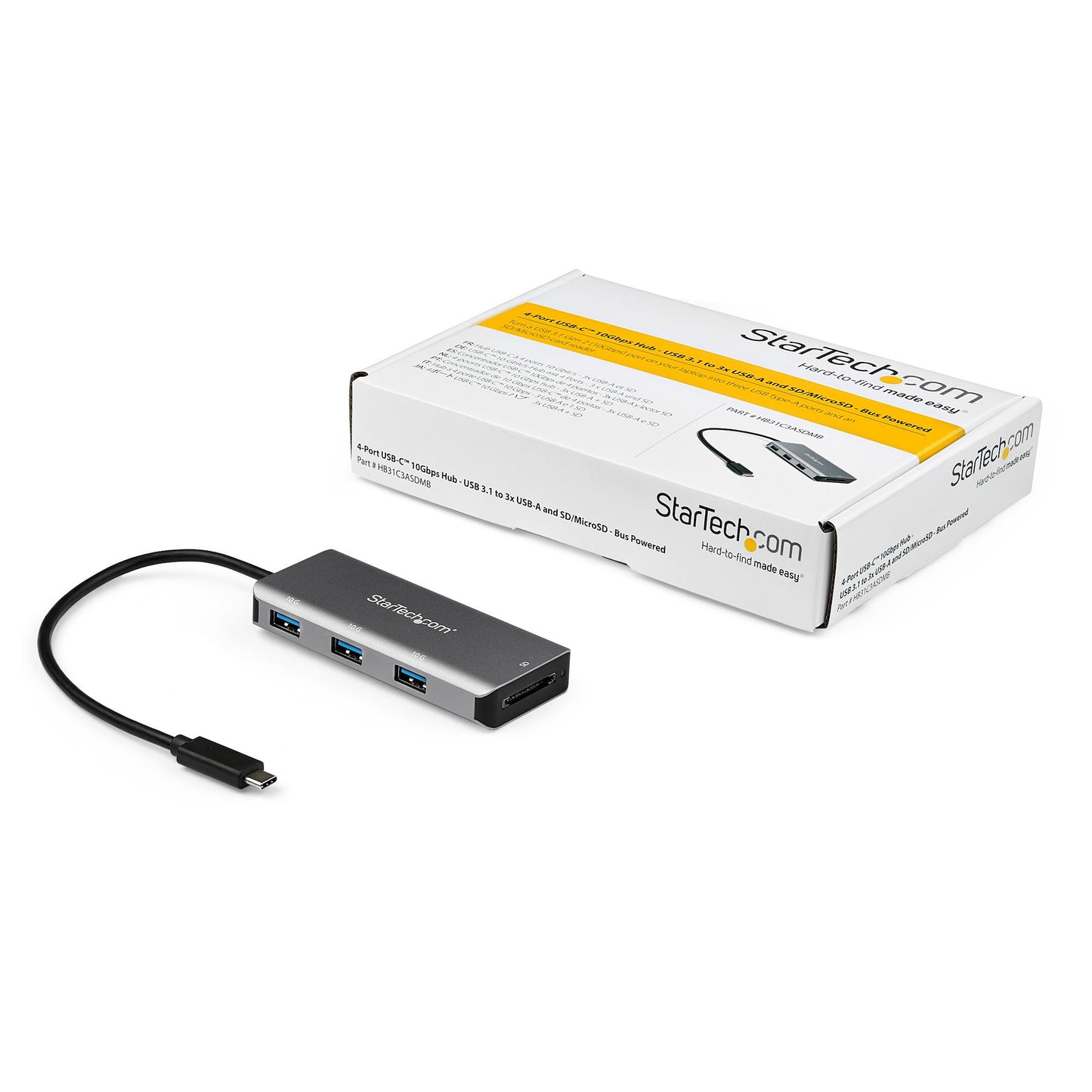 STARTECH CONSIG ADAPTADOR HUB USB-C DE 3 PUERT PERP USB-A Y LECTOR DE SD - 10GBPS