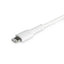 STARTECH CONSIG CABLE USB-C A LIGHTNING DE 1M RACK COLOR BLANCO - CERTIFICADO MFI