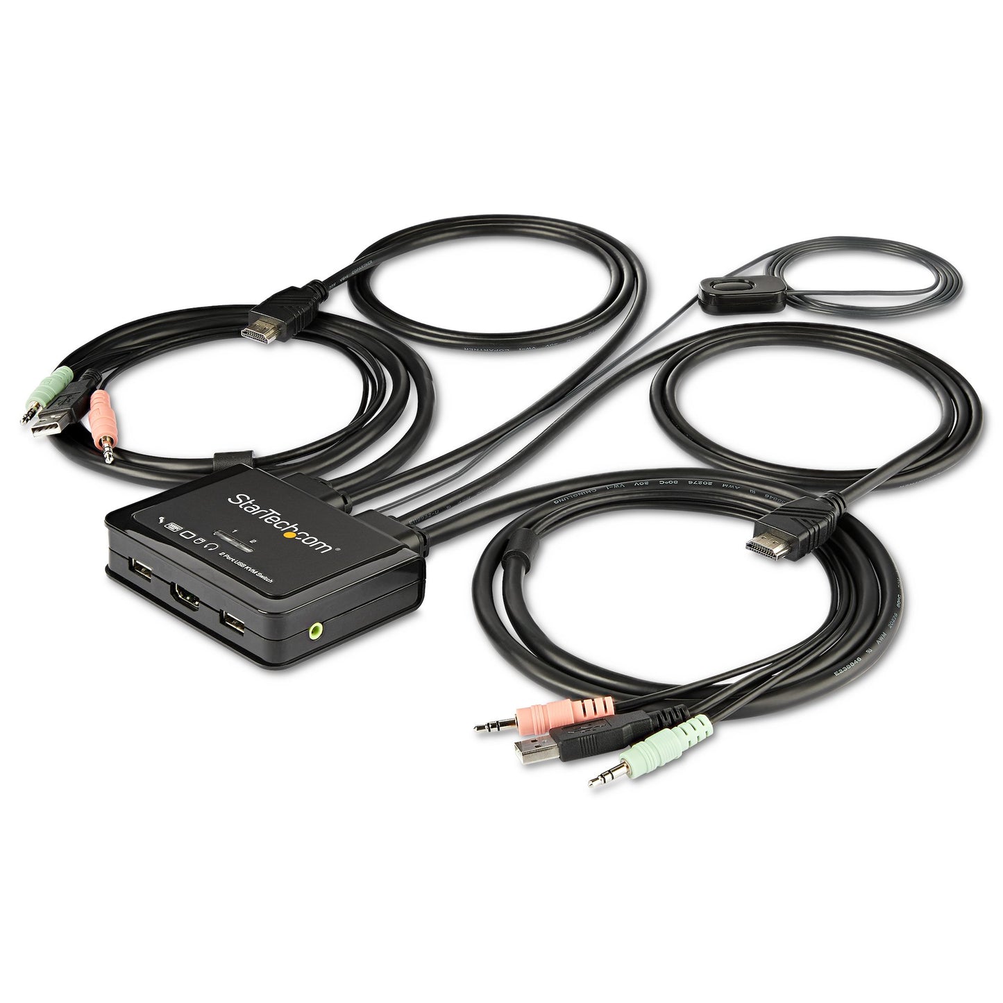 STARTECH CONSIG SWITCH CONMUTADOR KVM DE 2 PERP PUERTOS HDMI CON CABLES - USB 4K60