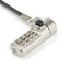 StarTech.com Cable con Candado de Combinación con 4 Dígitos, 2.04 Metros, Negro/Plata