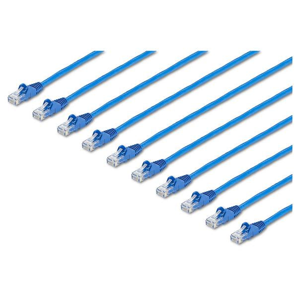 STARTECH CONSIG CABLE DE RED RJ45 CAT6 AZUL DE CABL 4.5M - PACK DE 10 - SIN ENGANCHE