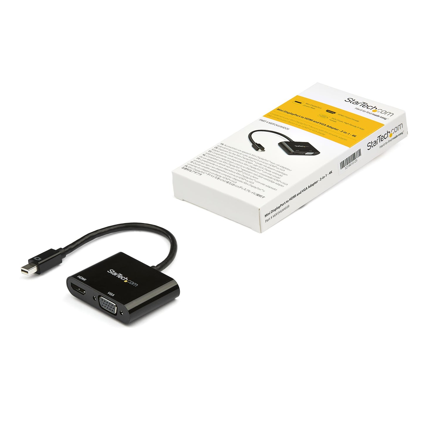 STARTECH CONSIG CONVERTIDOR MINI DP A HDMI O CABL VGA - 4K 60HZ - THUNDERBOLT 2