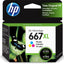 3YM80AL Cartucho HP 667XL Tricolor Original, 330 Páginas