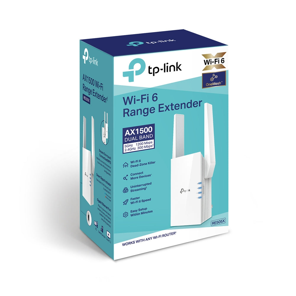 TP-Link Repetidor de WiFi doble banda AX1500, inalámbrico, 1200 Mbit/s, 1x RJ-45, 2.4/5GHz