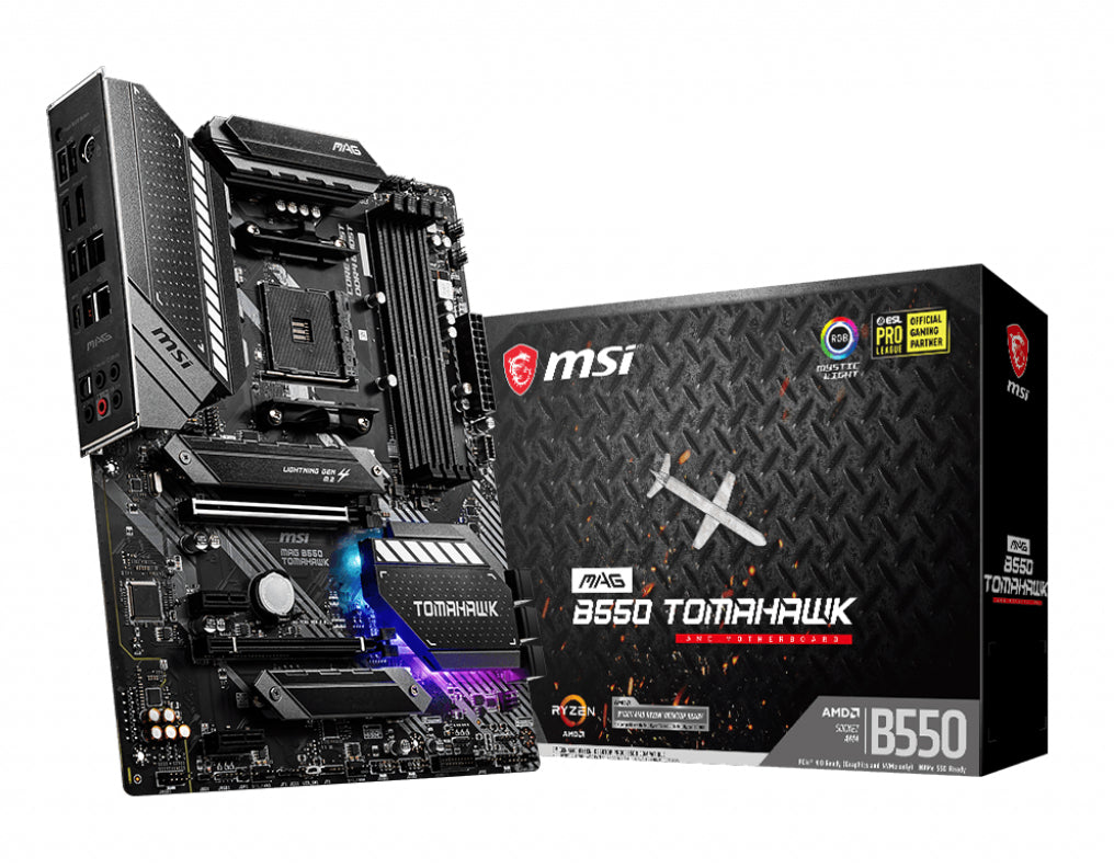 Tarjeta Madre MSI ATX MAG B550 TOMAHAWK, S-AM4, AMD B550, HDMI, 128GB DDR4 para AMD