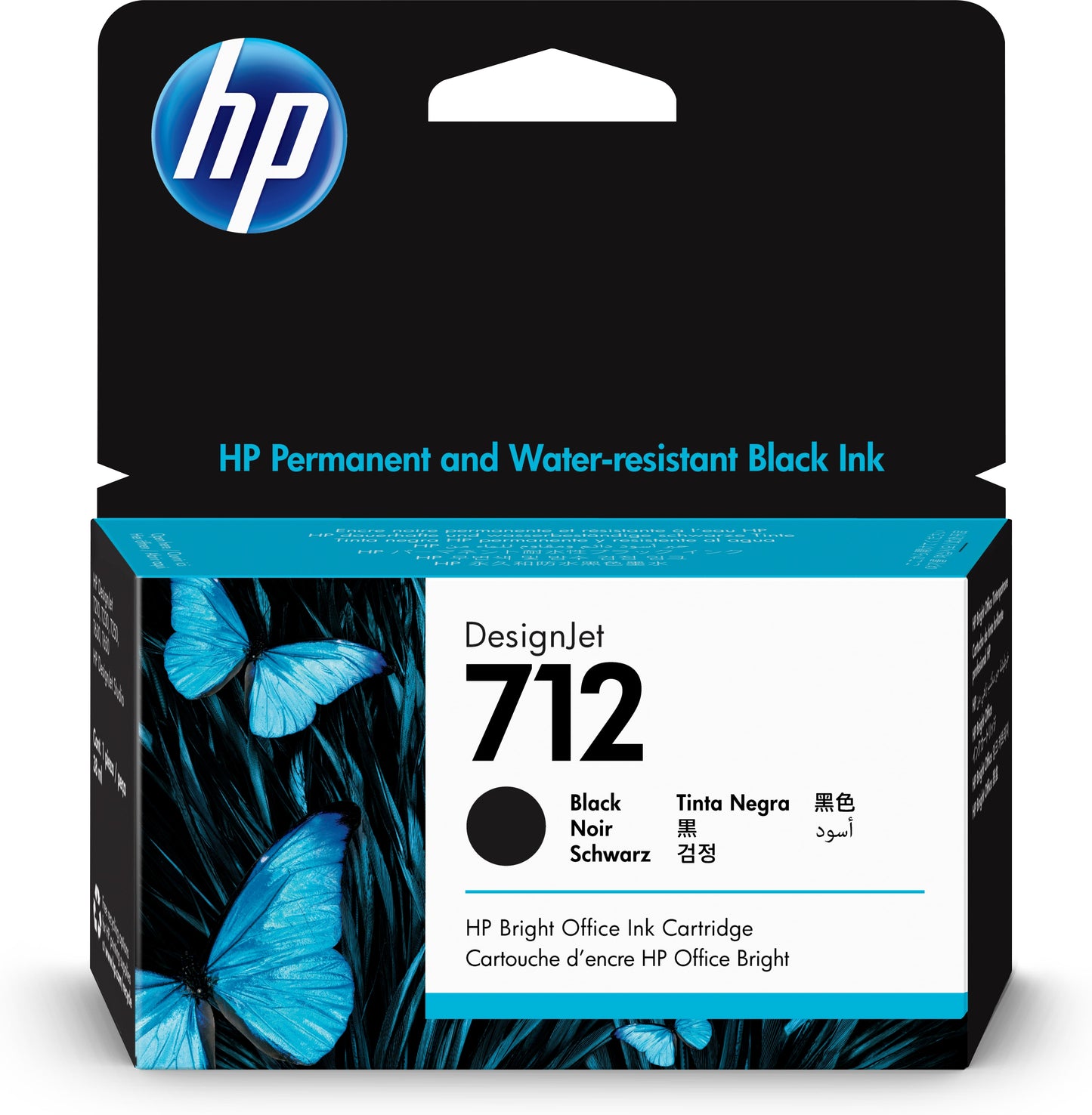 3ED71A Cartucho HP 712 Negro Original, 80ml