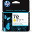 3ED69A Cartucho HP 712 Amarillo Original, 29ml