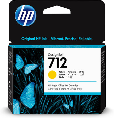 3ED69A Cartucho HP 712 Amarillo Original, 29ml