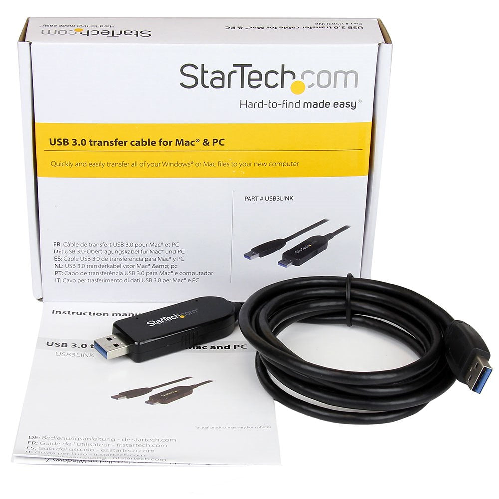 CABLE DE TRANSFERENCIA DATOS CABL USB 3.0 PC A PC MAC Y WINDOWS .