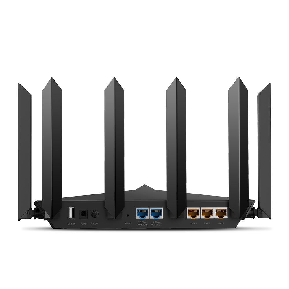 Router TP-Link WiFi 6 Gigabit de doble banda AX6600, 4804 Mbps + 1201 Mbps en 5 GHz y 574 Mbps en 2.4 GHz