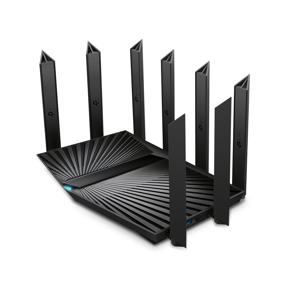 Router TP-Link WiFi 6 Gigabit de doble banda AX6600, 4804 Mbps + 1201 Mbps en 5 GHz y 574 Mbps en 2.4 GHz