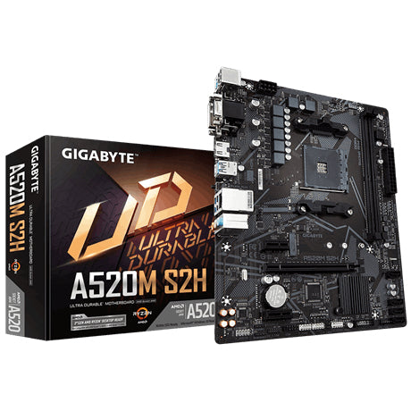 GIGABYTE PP TARJETA MADRE A520M S2H AMD AM4CPNT MATX DDR4/HDMI/VGA/DVI