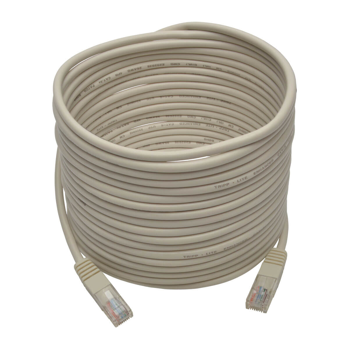 Cable Patch Moldeado Tripp Lite N002-025-WH, Cat5e UTP RJ-45 Macho - RJ-45 Macho, 7.62 Metros, Blanco