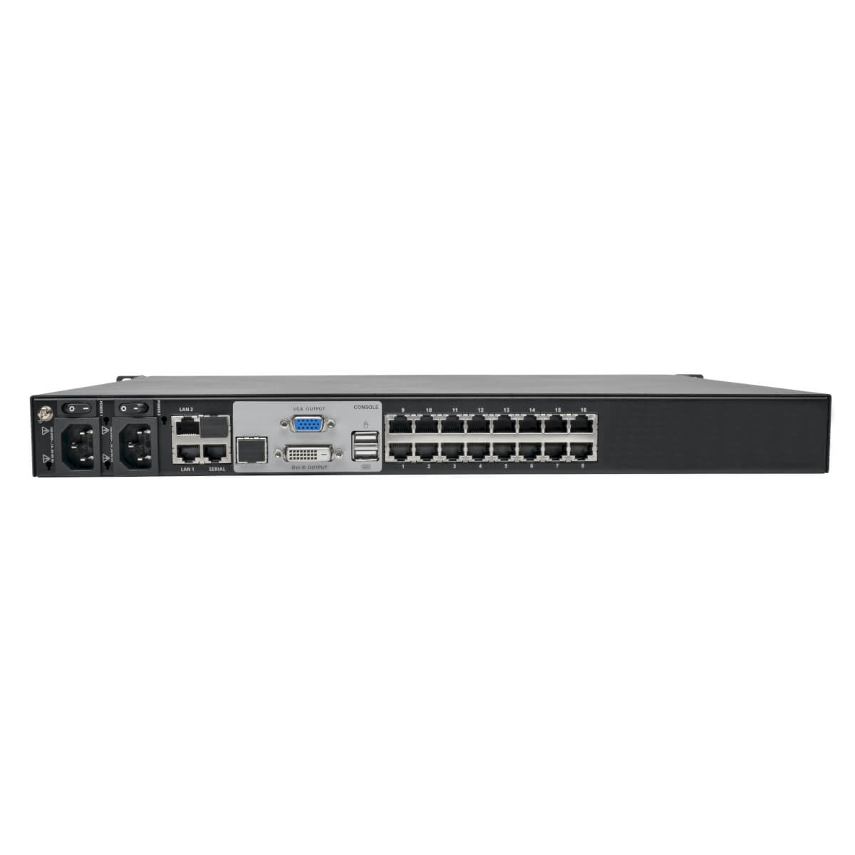 TRIPPLITE CONSIG. KVM SWITCH IP 16 PUERTOS CAT5 CABL 1U EN RACK 2 1 USARIOS