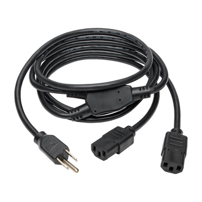 Cable de Poder Divisor en ''Y'' Tripp Lite P006-006-2, NEMA 5-15P Macho - C13 Coupler Hembra, 1.83 Metros, Negro