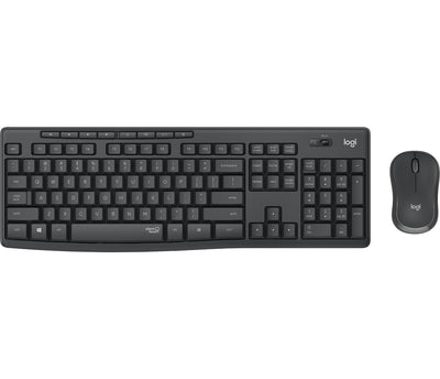 Combo teclado y mouse MK295 Silent Logitech, Inalámbrico, USB, Negro
