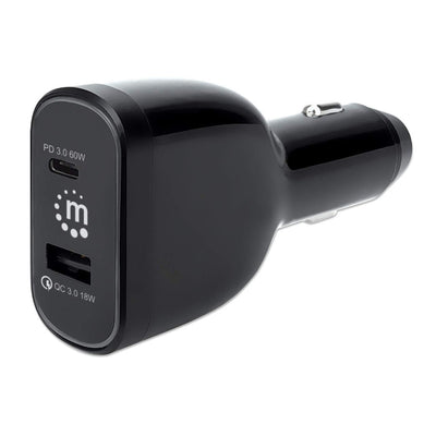 INTRACOM CARGADOR DE AUTO 2 PUERTOS PWR POWER DELIVERY USB-C USB-A 78WTOTA