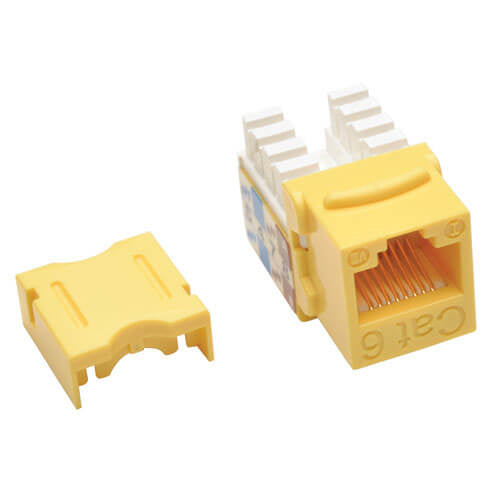 Jack Cat6 Tipo Keystone Punch Down 110 Tripp Lite N238-001-YW, RJ45, Amarillo