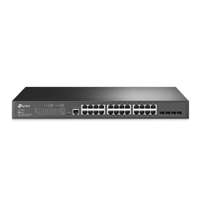 Switch TP-Link Gigabit Ethernet TL-SG3428, 24 Puertos 10/100/1000Mbps + 4 Puertos SFP, 56 Gbit/s, 8.000 Entradas - Gestionado