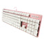 Teclado gamer mecánico KBG400-PK-RD Game Factor, Switch KRED Red, Alámbrico, Rosa, (Español)