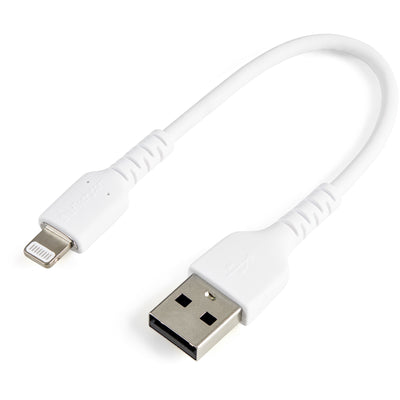 Cable de Carga Certificado Startech.com RUSBLTMM15CMW, MFi Lightning Macho - USB A 2.0 Macho, 15cm, Blanco, para para iPod/iPhone/iPad