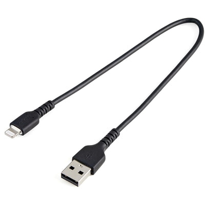 Cable de Carga Certificado Startech.com RUSBLTMM30CMB, MFi Lightning Macho - USB A 2.0 Macho, 30cm, Negro, para para iPod/iPhone/iPad