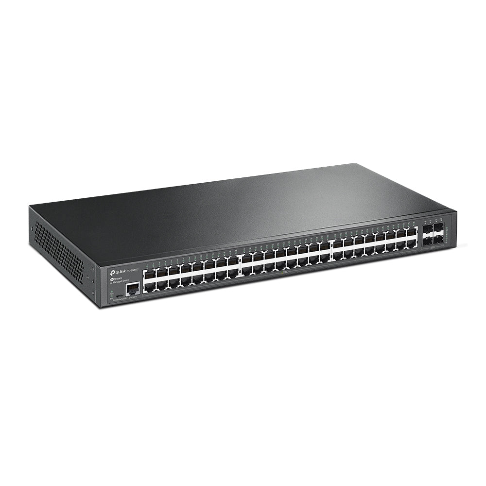 Switch TP-Link Gigabit Ethernet TL-SG3452, 48 Puertos 10/100/1000Mbps + 4 Puertos SFP, 104 Gbit/s, 16.000 Entradas - Gestionado